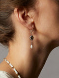 vintage pearl drop earrings