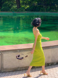 Corset-Style Green Knit Slimming Bodycon Dress
