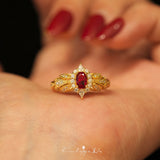 retro statement ring art deco cocktail ring