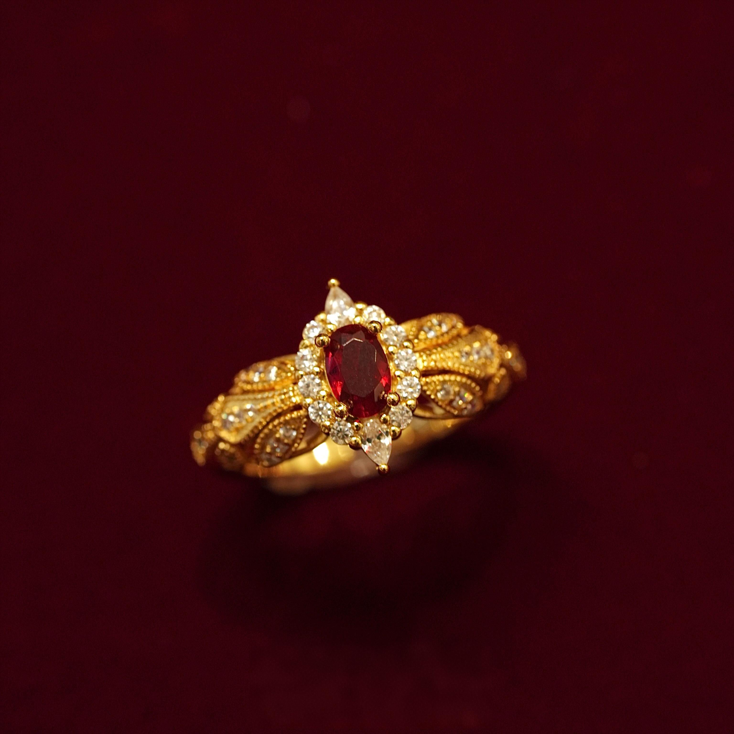 retro statement ring art deco cocktail ring