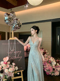 Sequin Silver Maxi Dress – Stunning Birthday & Evening Gown