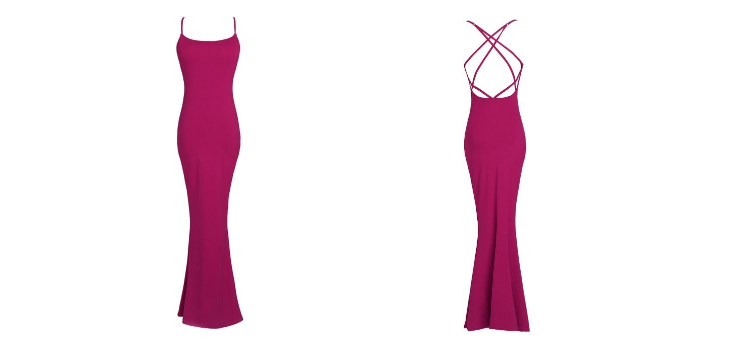 Hot Pink Slimming Bodycon Maxi Dress