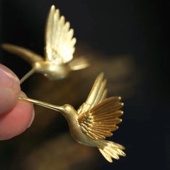 Hummingbird Earring 24K Gold Plated