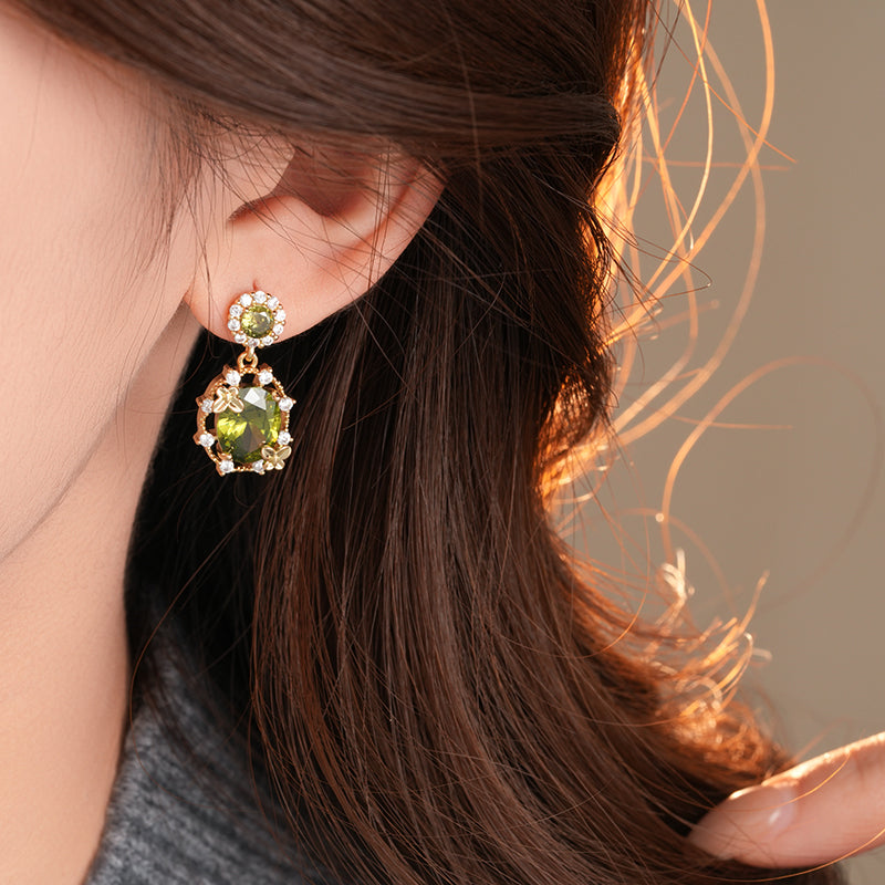 Isabeau Olive Green Earring