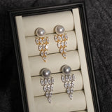 romantic crystal stud earrings