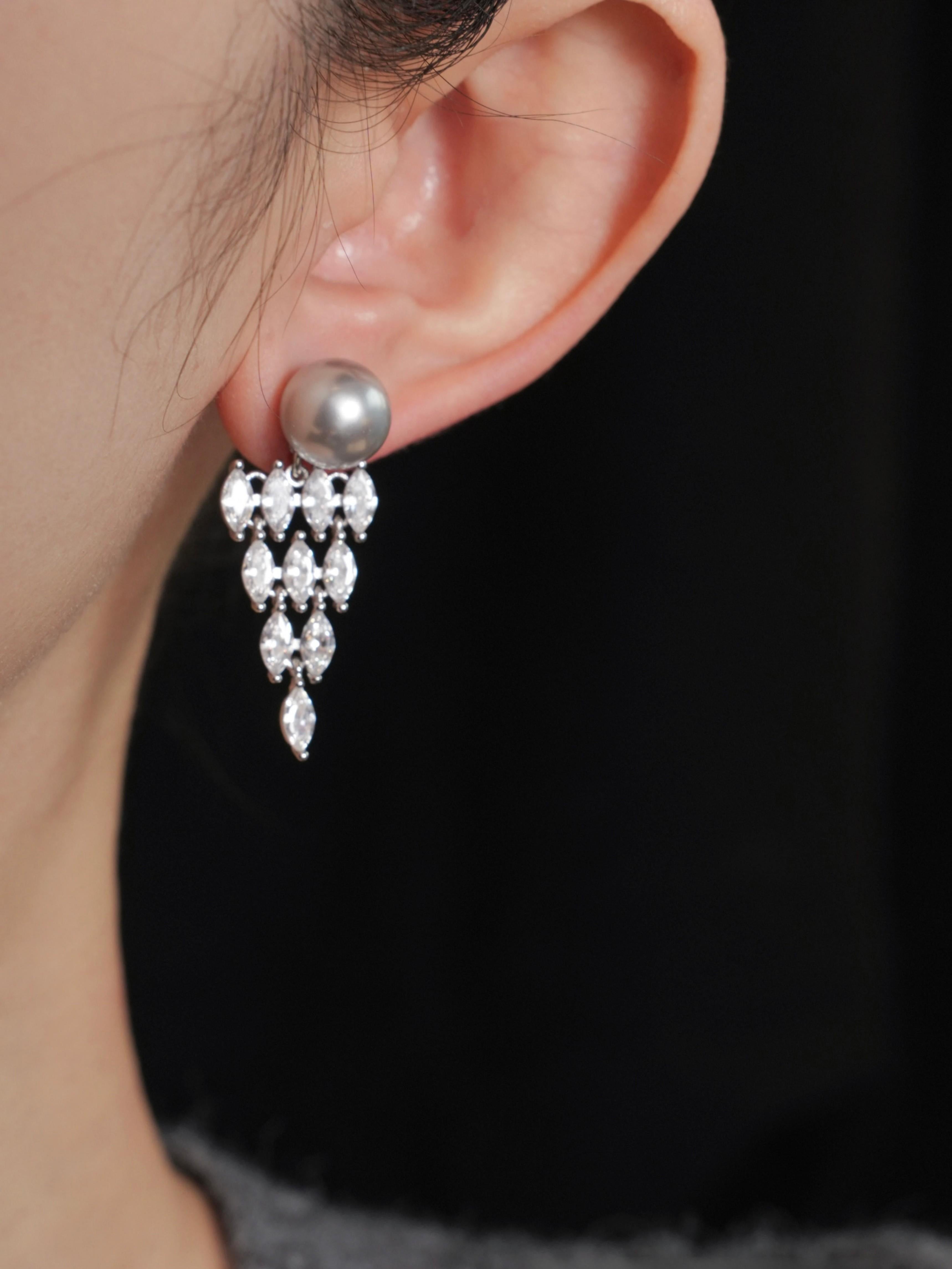 vintage pearl drop earrings