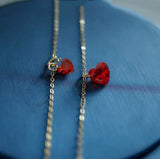 red heart charm necklace