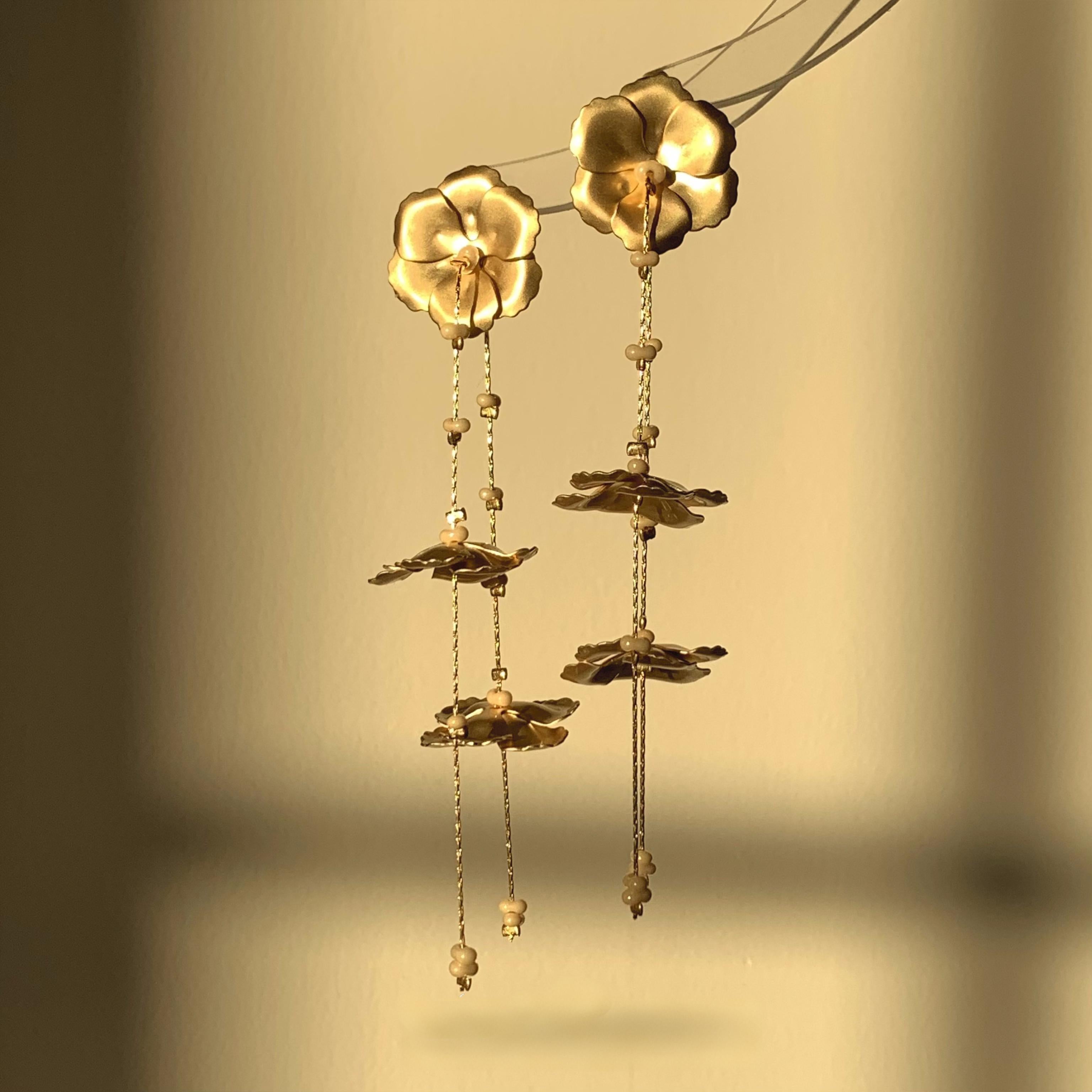 floral drop earring