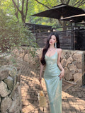 Luxury Green Sequin Gown – Elegant Evening Party Dress