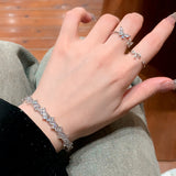 Luxury Sparkling Zircon Cuff Bracelet