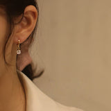 Minimalist Emerald Green Zircon Earrings