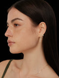 S925 Sterling Silver French Mini Chandelier Tassel Earrings Rainfall Square-Cut Design