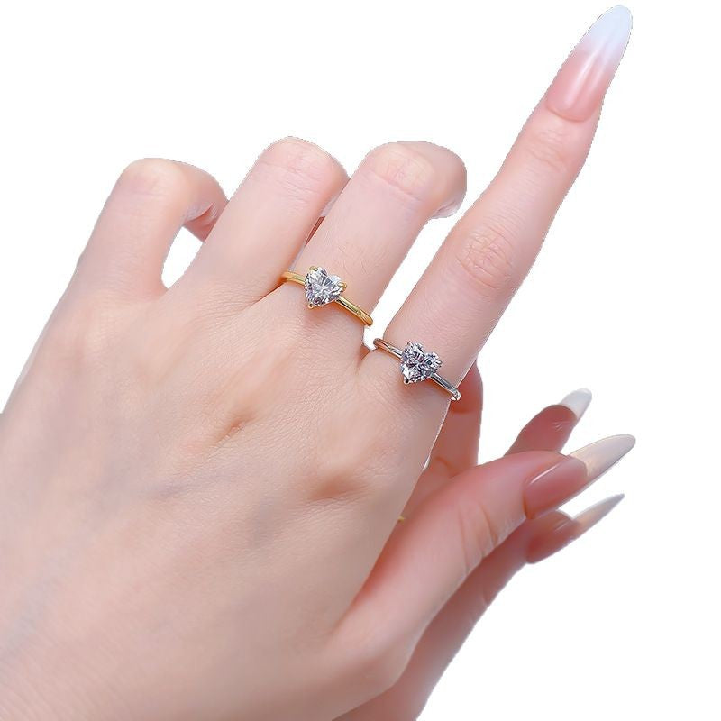 925 Silver Heart-Shaped Ring
