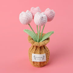 All Crochet Tulip Vase Decor