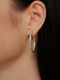 S925 Sterling Silver Moissanite Pavé Large Hoop Earrings