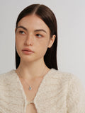 S925 Sterling Silver Natural Topaz Perfume Bottle Pendant Necklace