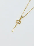 S925 Sterling Silver Vintage Key Pendant Necklace