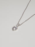 S925 Sterling Silver Moissanite & Cubic Zirconia Classic Round Pendant Necklace