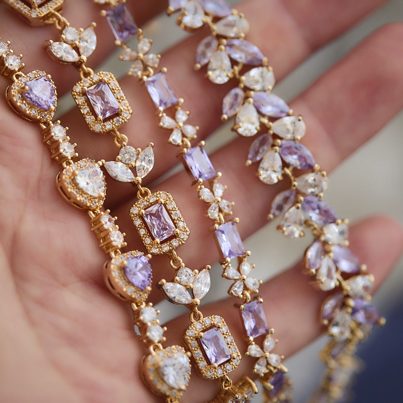 Midsummer Night’s Dream Purple Zircon Bracelet – Unique Vintage-Inspired Luxury Jewelry