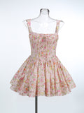 Pink Floral Babydoll Dress