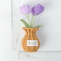 All Crochet Tulip Vase Decor