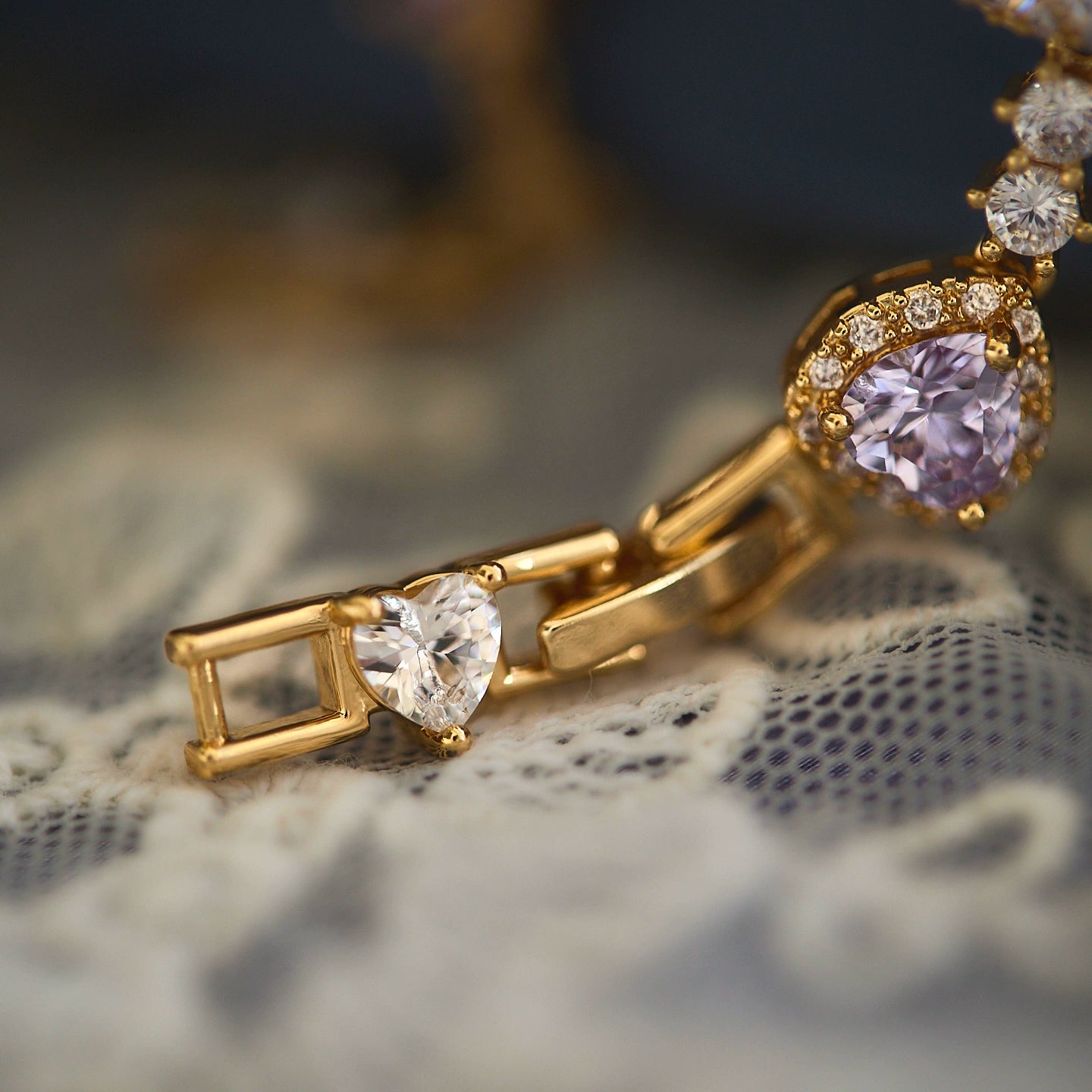 Midsummer Night’s Dream Purple Zircon Bracelet – Unique Vintage-Inspired Luxury Jewelry