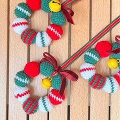 Crochet Christmas Car Charm Holy Yarn Ball Hangings