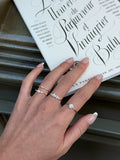 S925 Sterling Silver 14K Gold-Plated Minimalist Diamond Ring