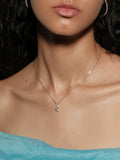 S925 Sterling Silver Moissanite & Cubic Zirconia Classic Round Pendant Necklace