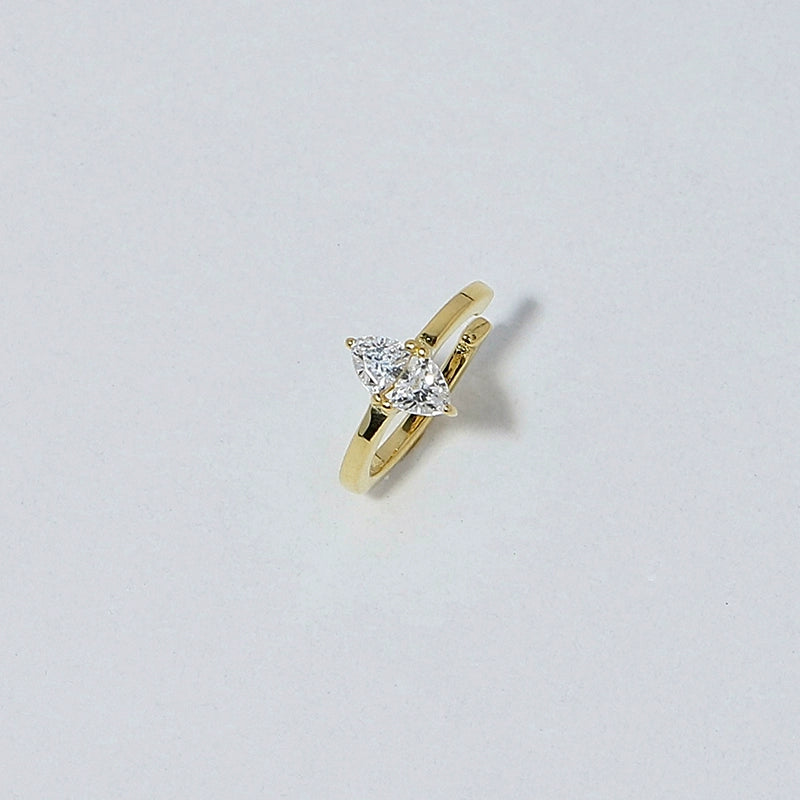 S925 Sterling Silver Marquise Double Cubic Zirconia Ear Cuffs