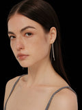 S925 Sterling Silver Italian Chain Tassel Threader Earrings