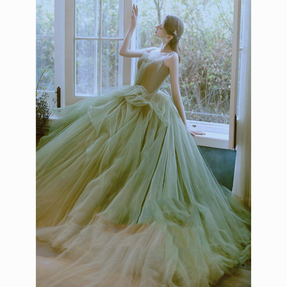 Green Forest-Inspired Graduation Dress – Elegant Host Dress