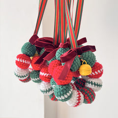 Crochet Christmas Car Charm Holy Yarn Ball Hangings