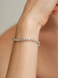 S925 Sterling Silver High-Carbon Diamond Heart Tennis Bracelet