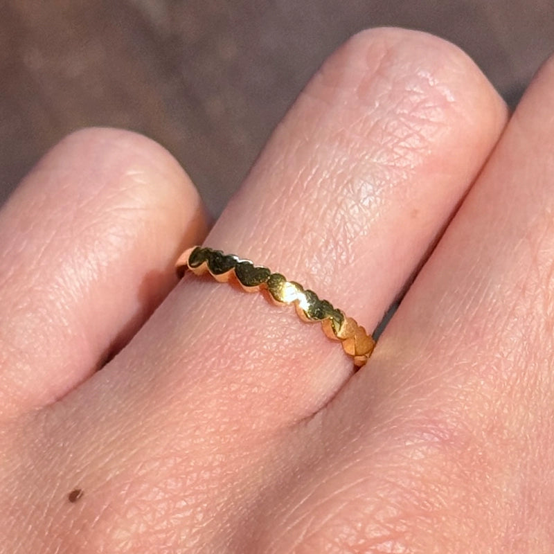 S925 Sterling Silver 14K Gold-Plated Minimalist Diamond Ring
