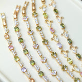 Secret Garden Olive Green Zircon Candy-Colored Bracelet – Unique Vintage-Inspired Luxury Jewelry