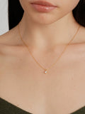 S925 Sterling Silver Moissanite Nose & Mini Cubic Zirconia Pendant Necklace