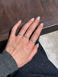 S925 Sterling Silver 14K Gold-Plated Minimalist Diamond Ring