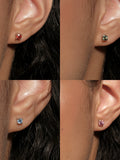 S925 Sterling Silver Moissanite Round Stud Earrings