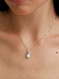 1CT Moissanite S925 Sterling Silver Perfume Bottle Emerald-Cut Pendant Necklace