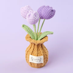 All Crochet Tulip Vase Decor