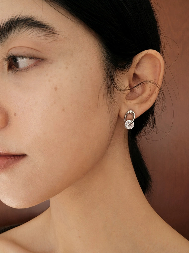 AAA Cubic Zirconia Sparkling Stud Earrings