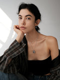 Mini Cross Vintage Hoop Stud Earrings