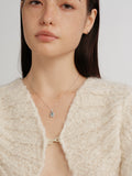 S925 Sterling Silver Natural Topaz Perfume Bottle Pendant Necklace