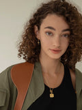Gold Sparkle Mini Cross Hoop Earrings