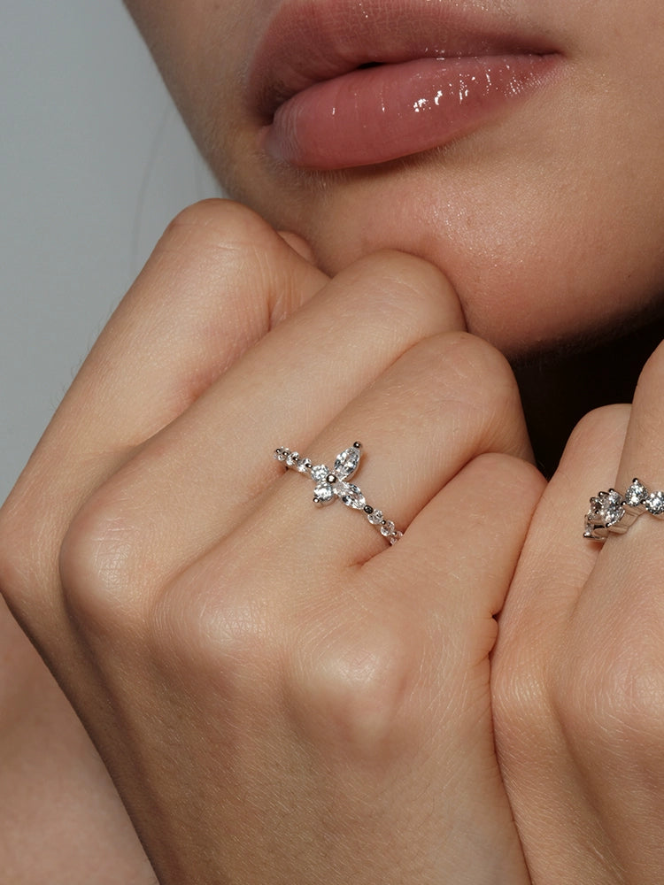 S925 Sterling Silver Butterfly Ring
