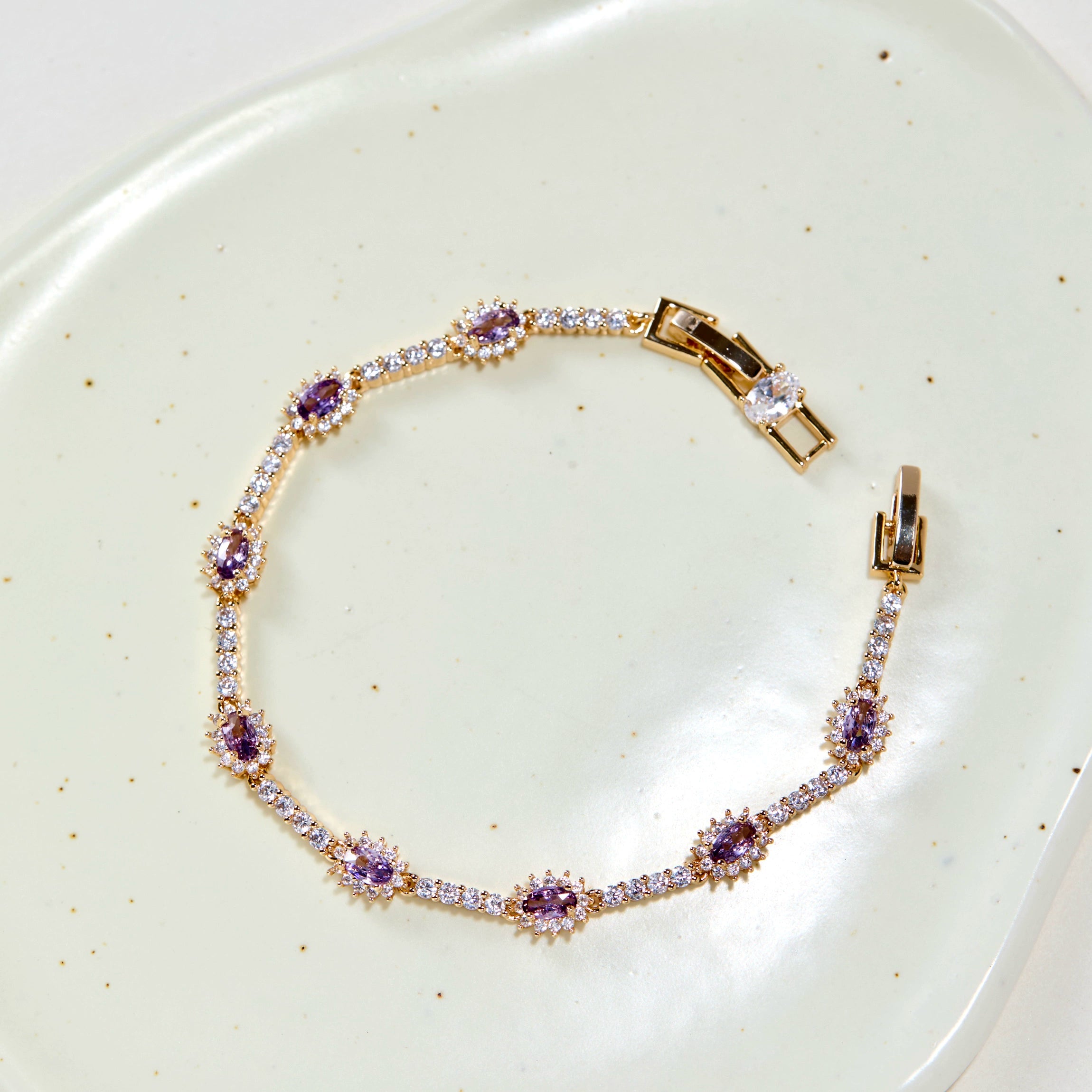Midsummer Night’s Dream Purple Zircon Bracelet – Unique Vintage-Inspired Luxury Jewelry