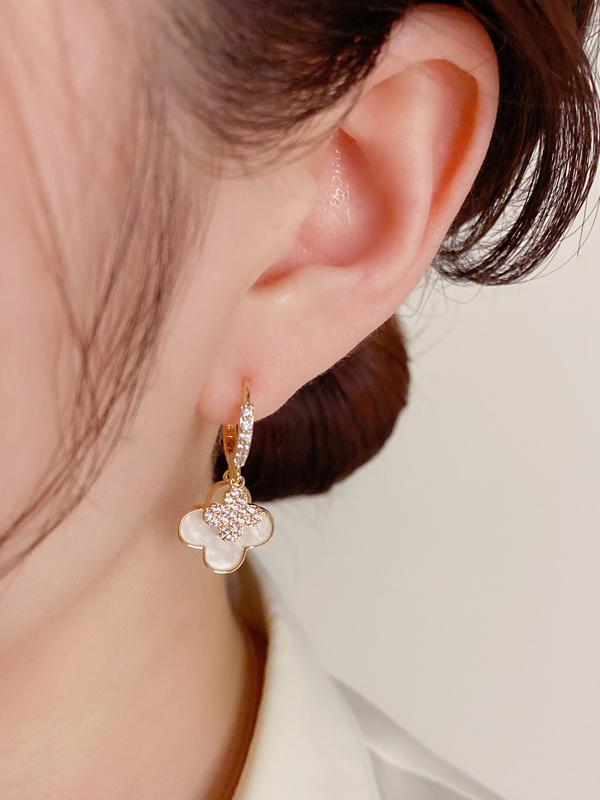 Layered Lucky Clover Earring