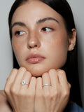 S925 Sterling Silver 1ct Moissanite Oval Princess Ring