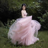 Pink Strapless Engagement Gown – Fairy Tale Princess Dress